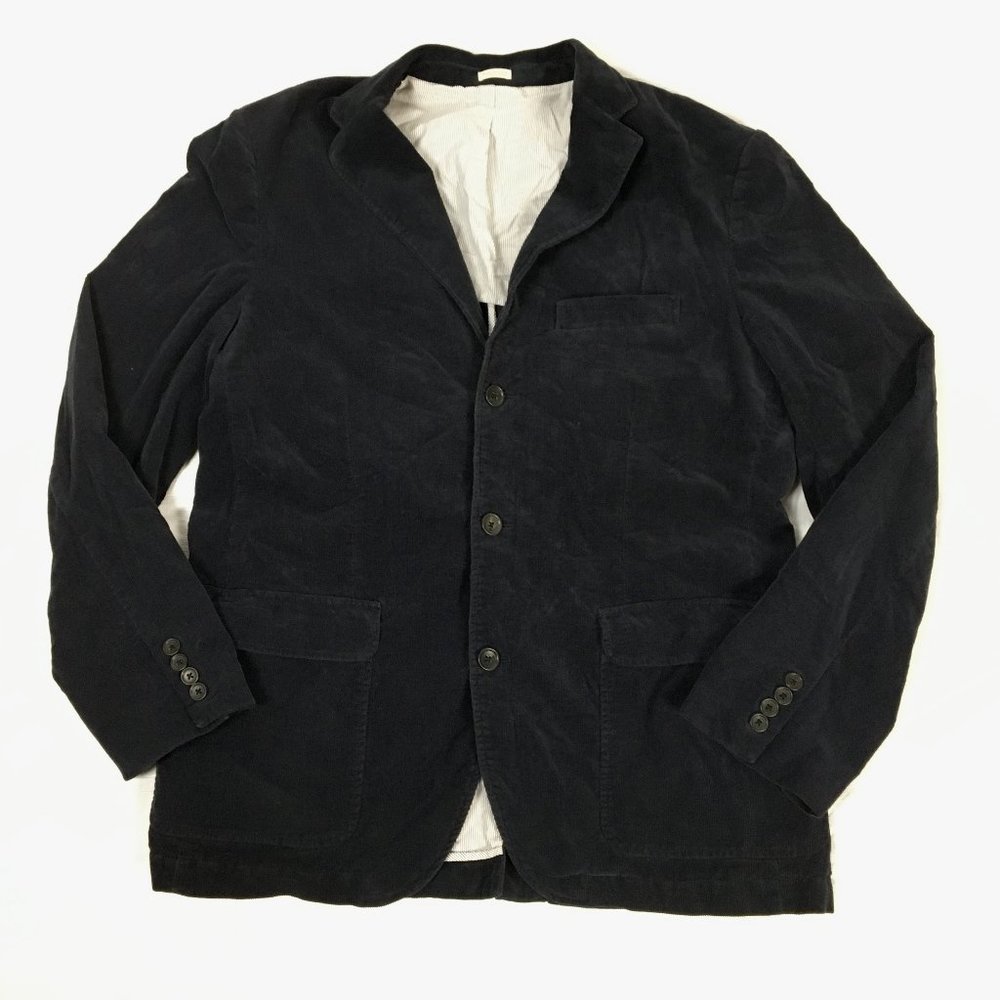 J Crew Corduroy Blazer Jacket Large Blue
